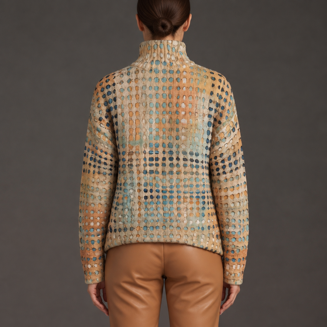 Arya | Artful Print Turtleneck