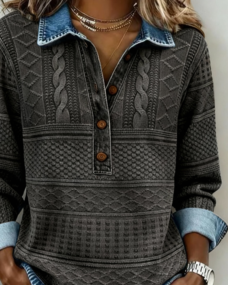 Bonnie | Modern Button Sweater