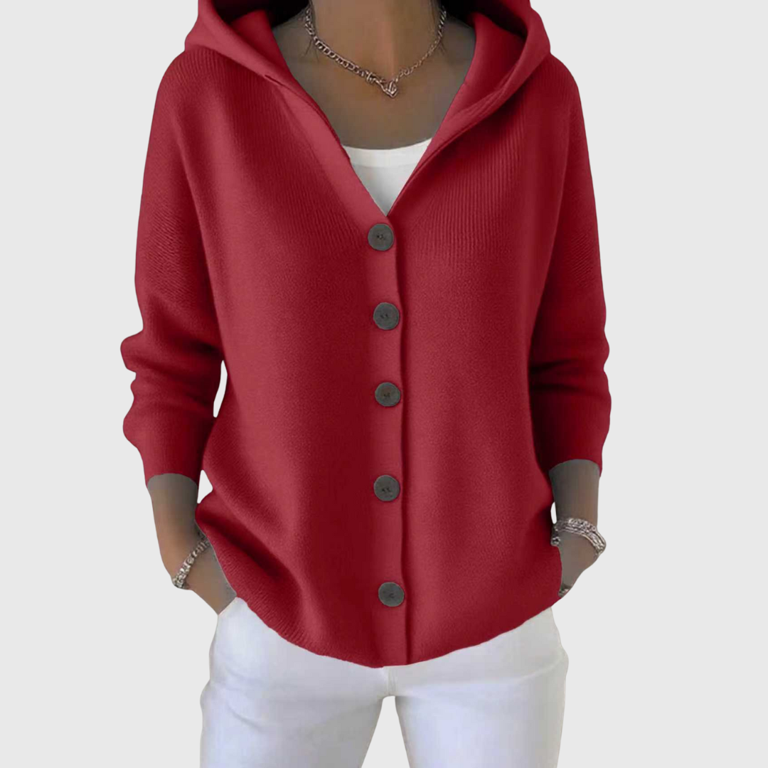Maria | Elegant Hooded Cardigan