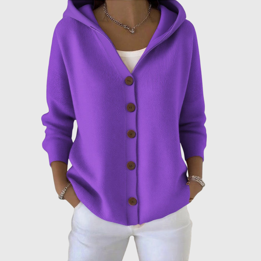 Maria | Elegant Hooded Cardigan