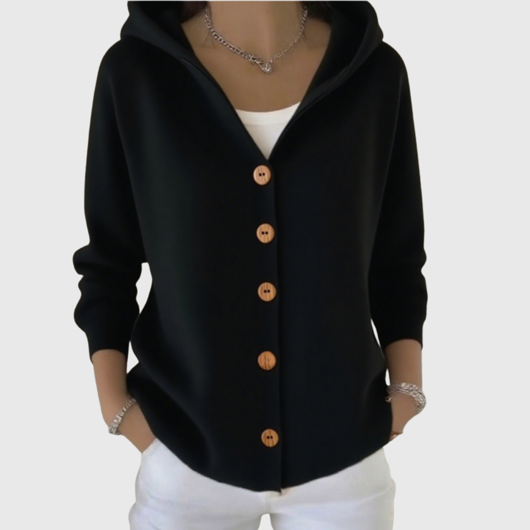 Maria | Elegant Hooded Cardigan