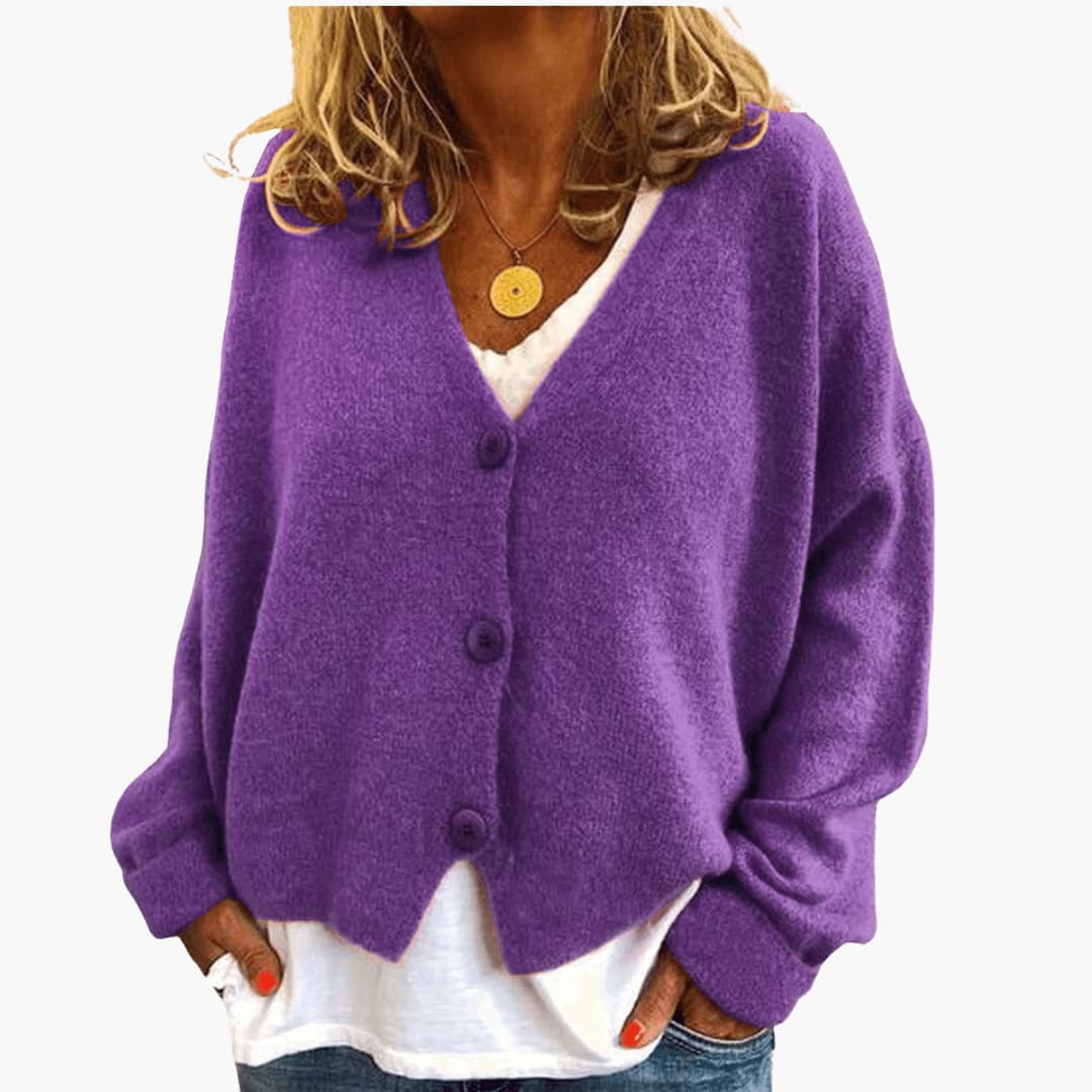 Avery | Relaxed V Neck Cardigan
