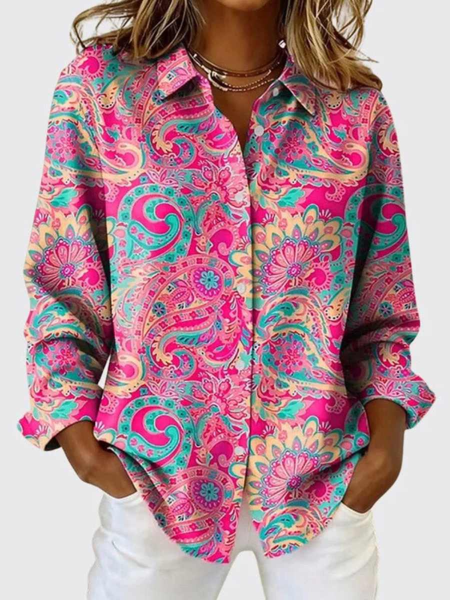 Harper | Paisley Button Down Blouse