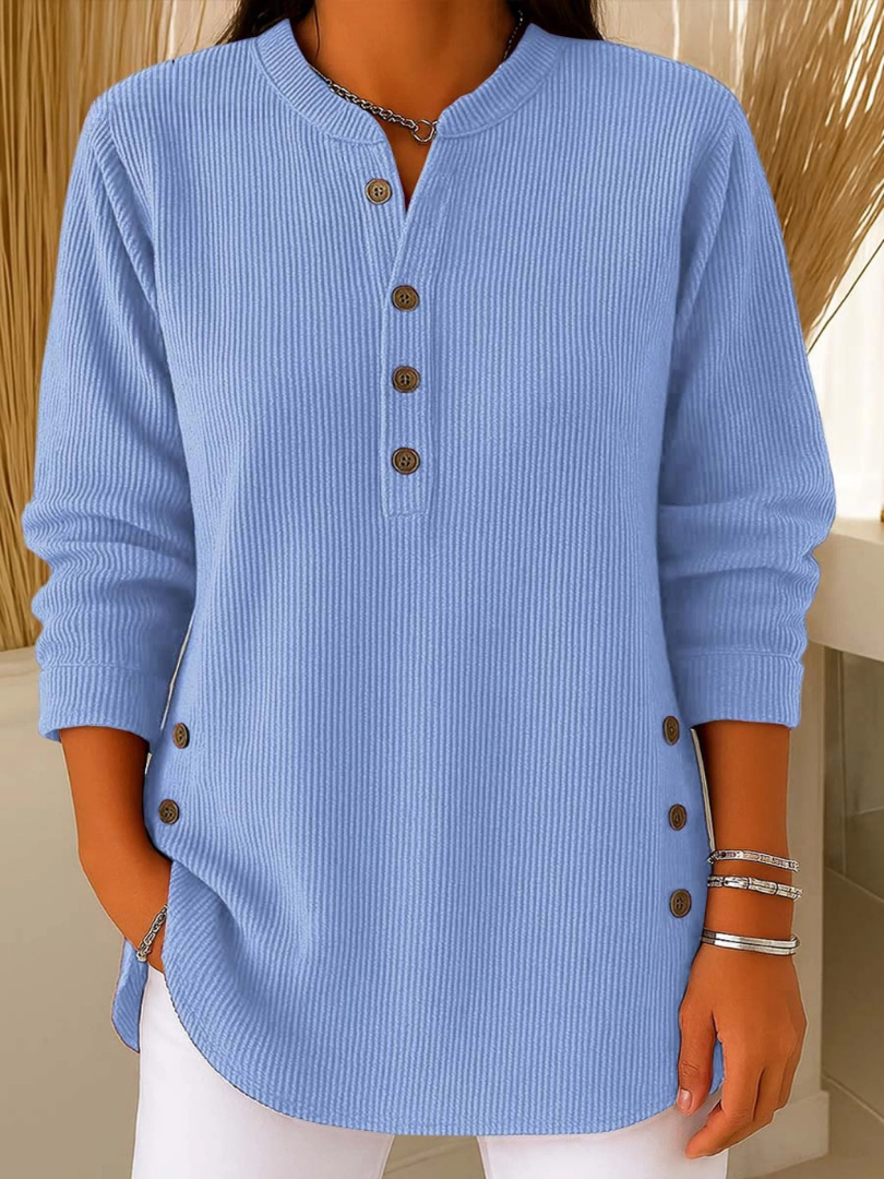 Rebecca | Ribbed Button-Up Tunic