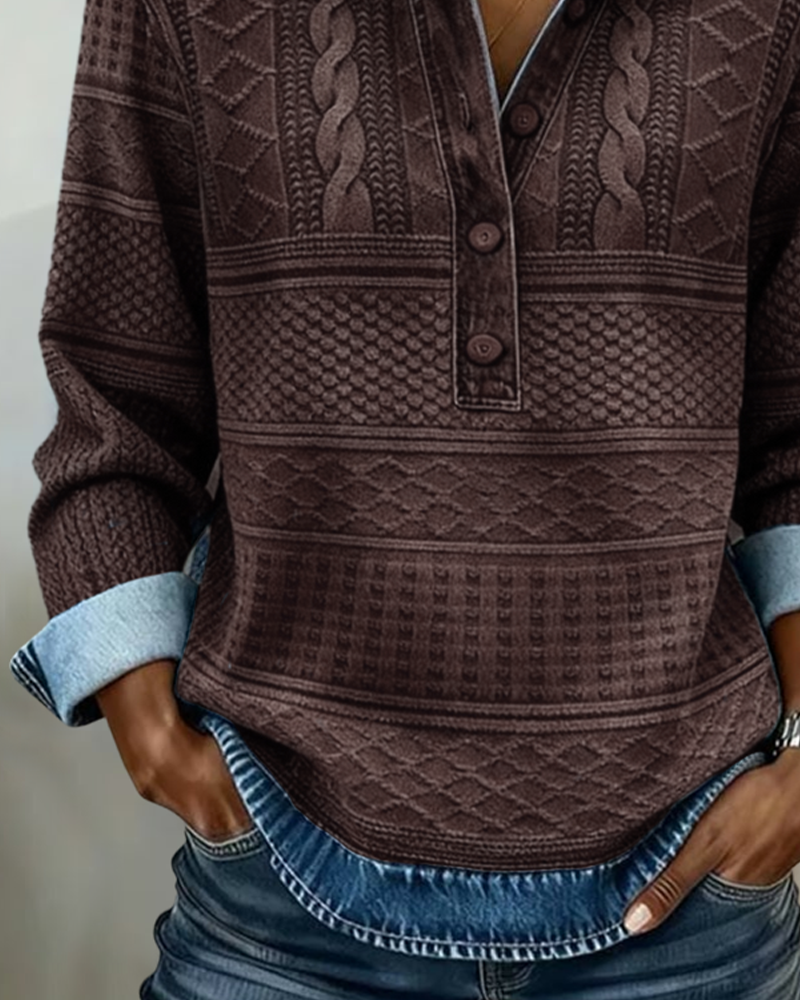 Bonnie | Modern Button Sweater