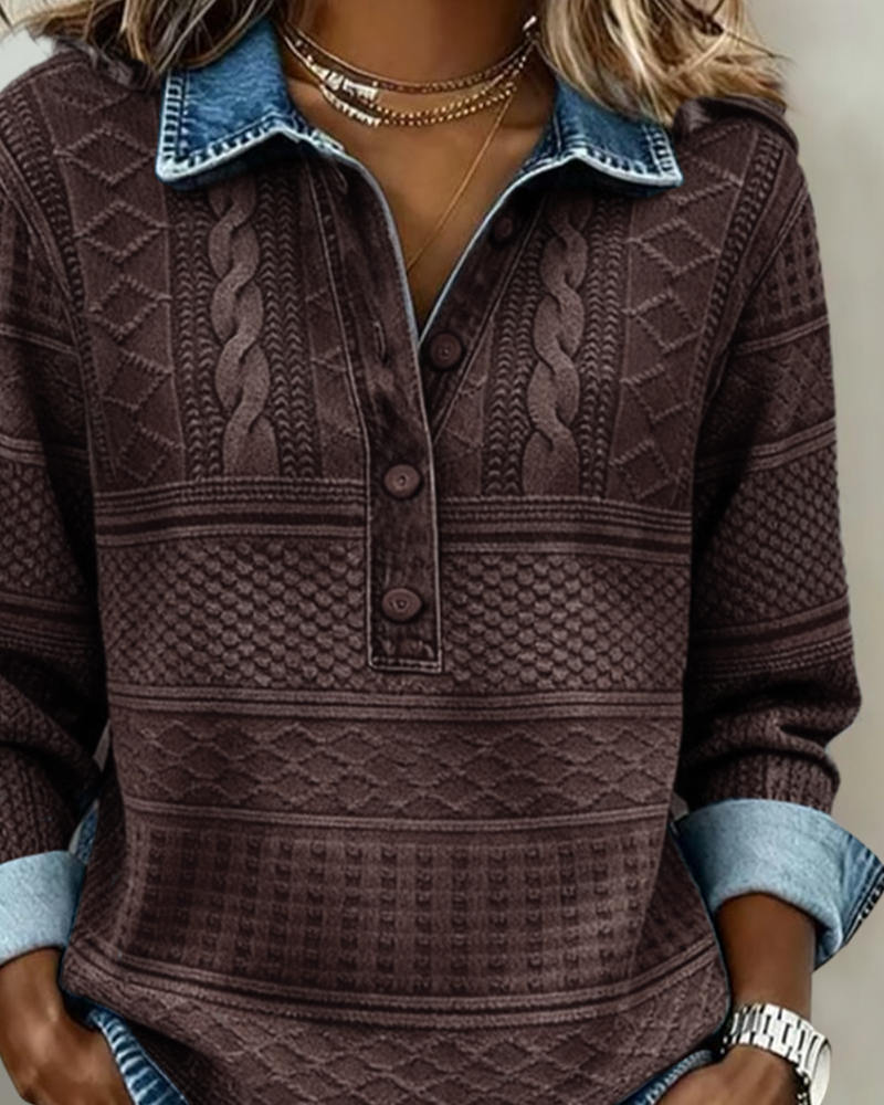 Bonnie | Modern Button Sweater