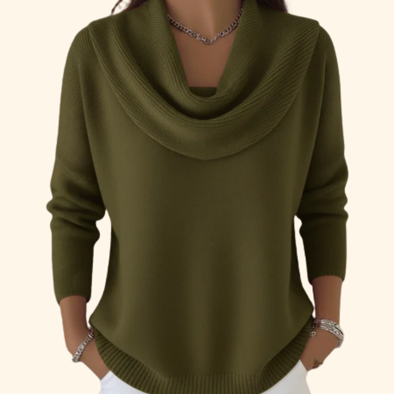 Claire | Jumper with Waterfall Collar