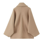 Women's Oversized Button-Front Coat with Collar
