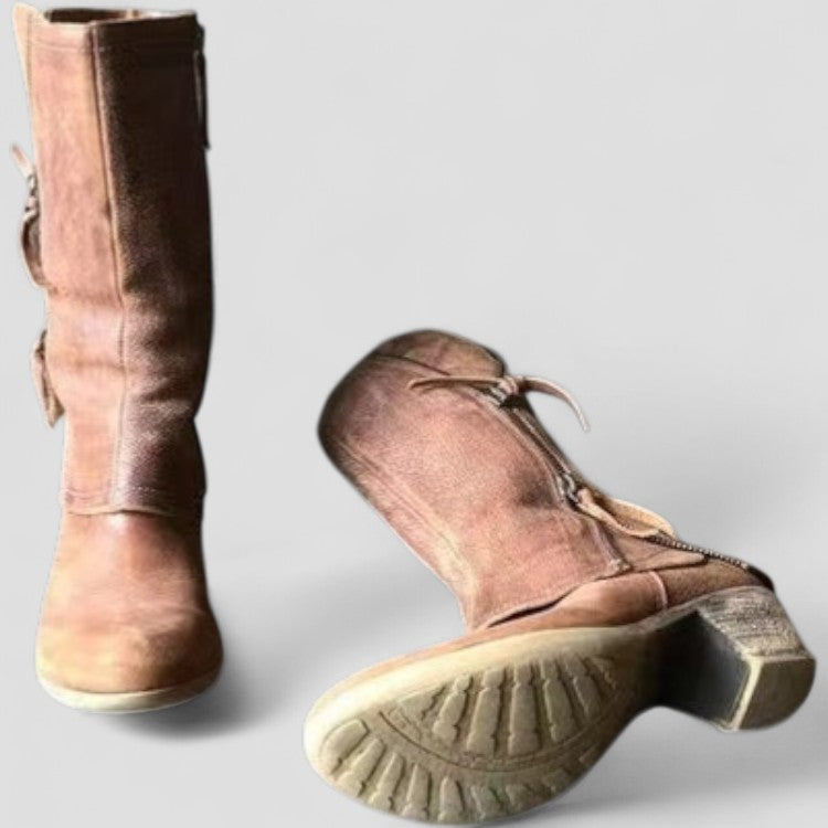 Wendy | Western Style Low Heel Boots