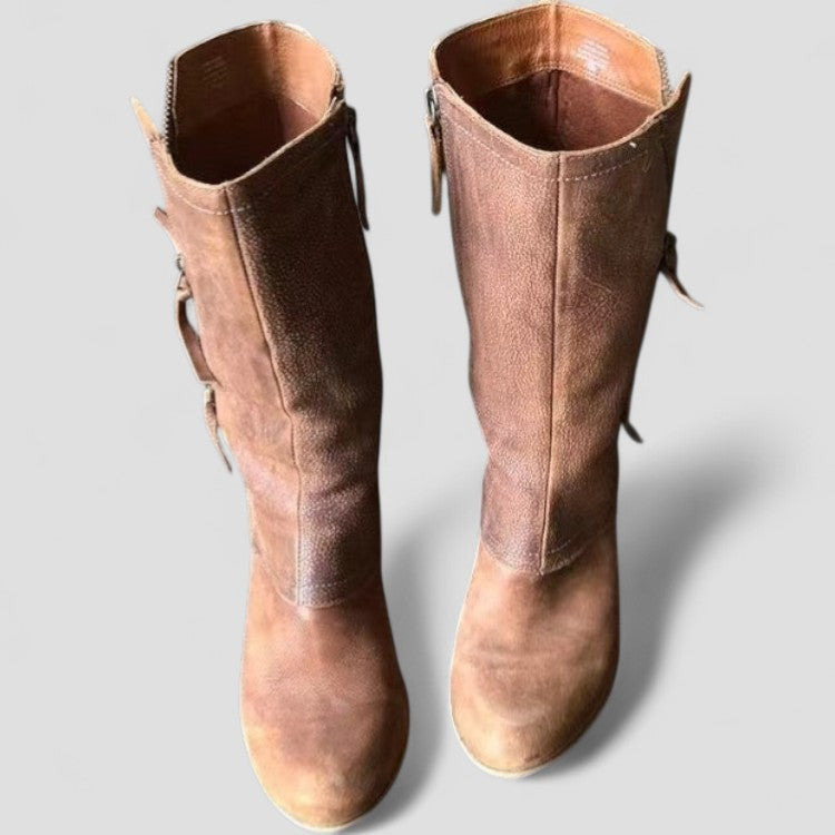 Wendy | Western Style Low Heel Boots