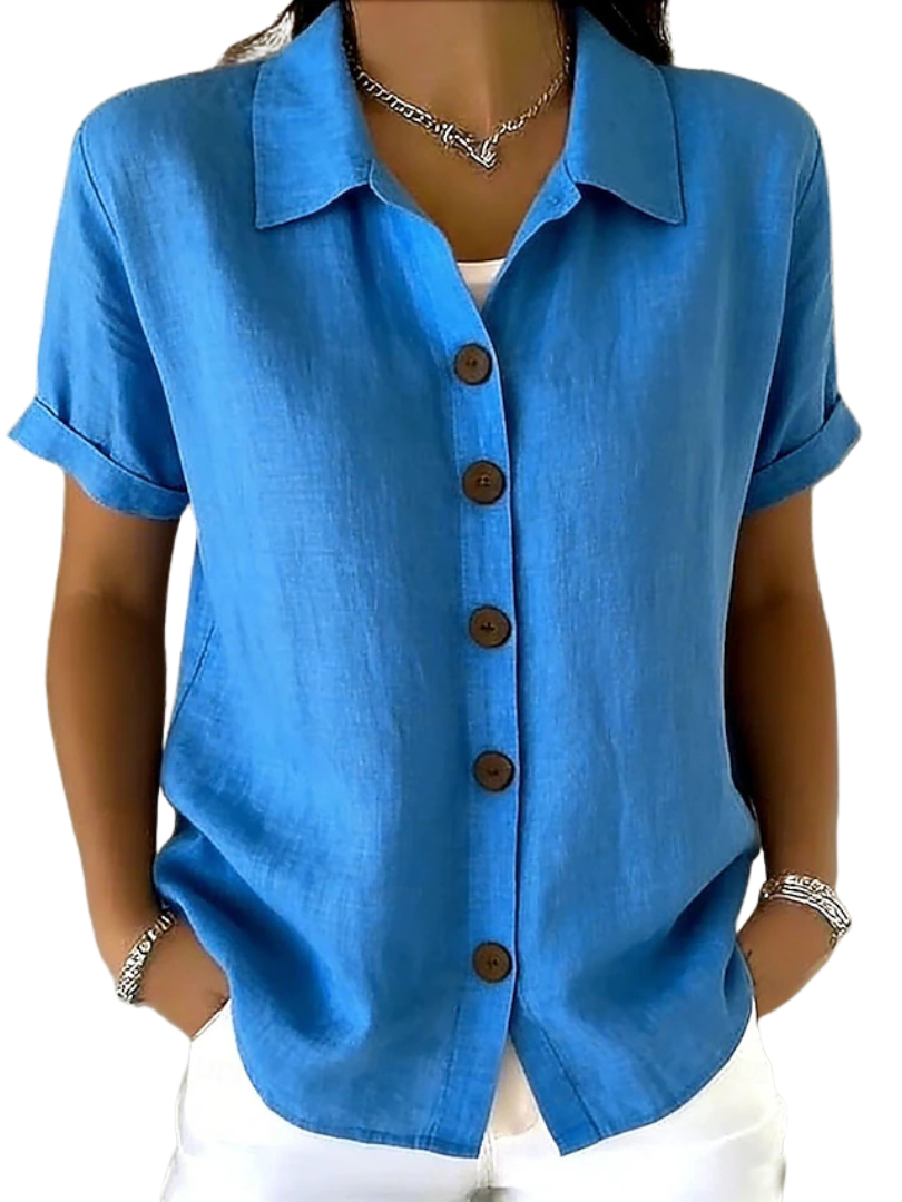 Gracie | Collared Button Down Blouse