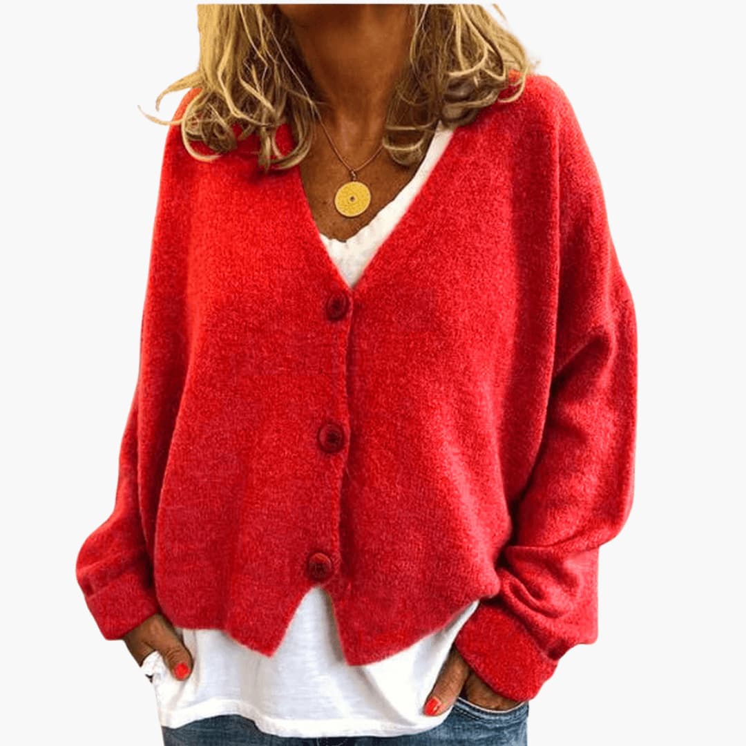 Avery | Relaxed V Neck Cardigan
