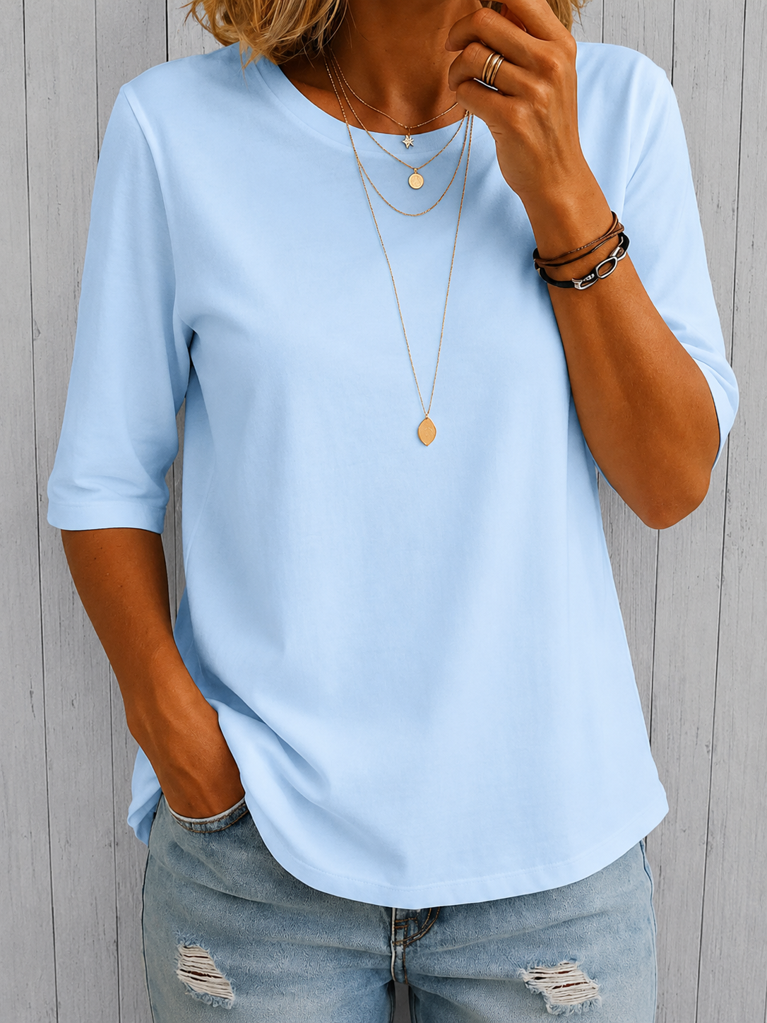 Nora | Relaxed 3/4 Sleeve Top