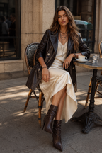Viola | Vintage-style Black Trench Coat