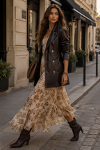 Viola | Vintage-style Black Trench Coat