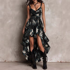 Midnight | Floral Hi-Low Dress