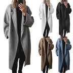 Women's Oversized Longline Coat Double-Breasted
