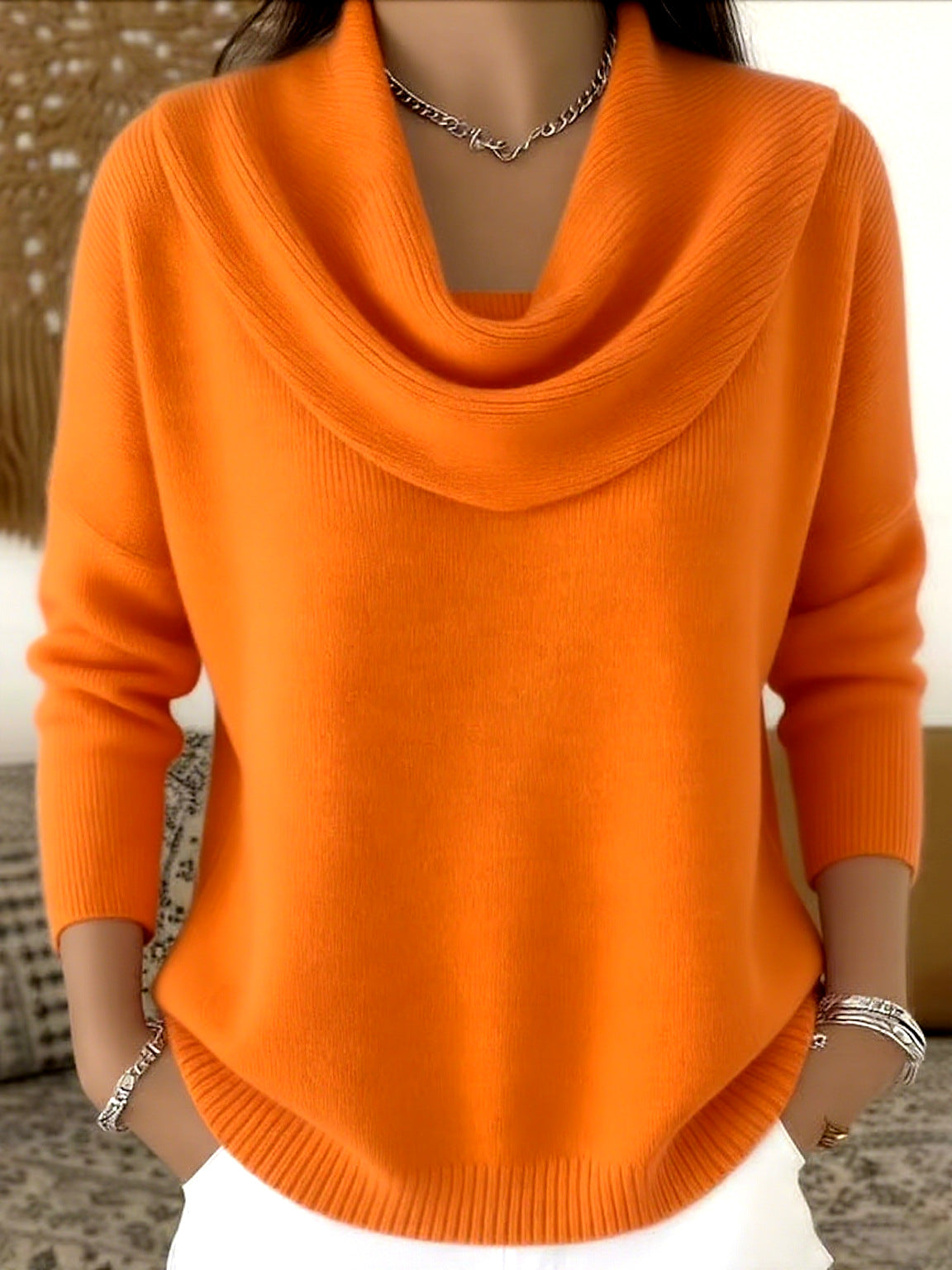 Claire | Jumper with Waterfall Collar