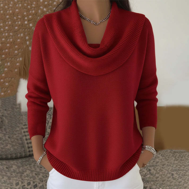 Claire | Jumper with Waterfall Collar
