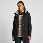 Qing - Casual Drawstring Waist Zip-Up Hooded Jacket