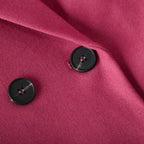 Women's Blazer Coat with Belt and Button Cuff Detail