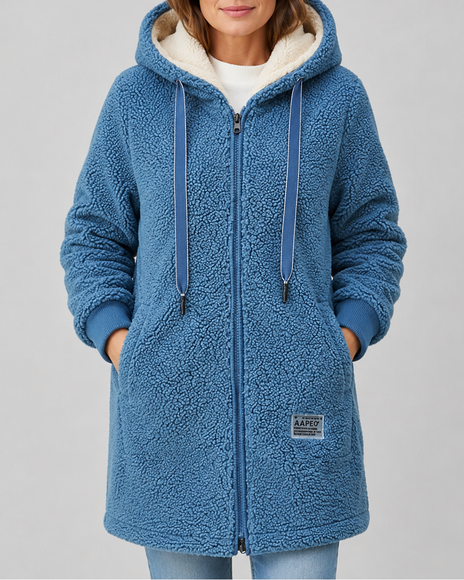 Phoebe | Long Teddy Fleece Jacket