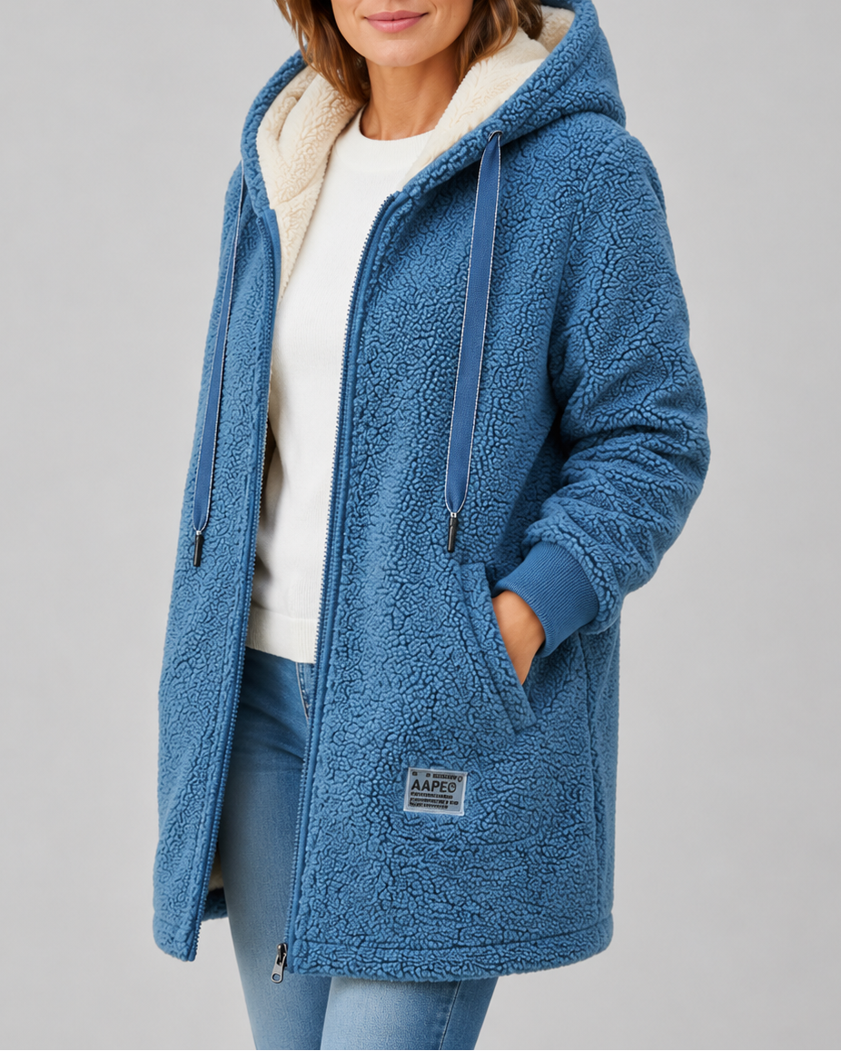 Phoebe | Long Teddy Fleece Jacket