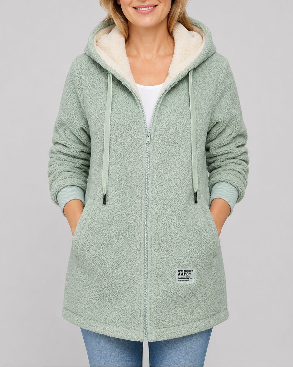 Phoebe | Long Teddy Fleece Jacket