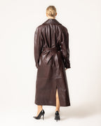 Women's Trench Coat Belted Collar Long Sleeve