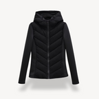 Women's Chevron Quilted Jacket with Hood