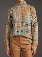 Arya | Artful Print Turtleneck