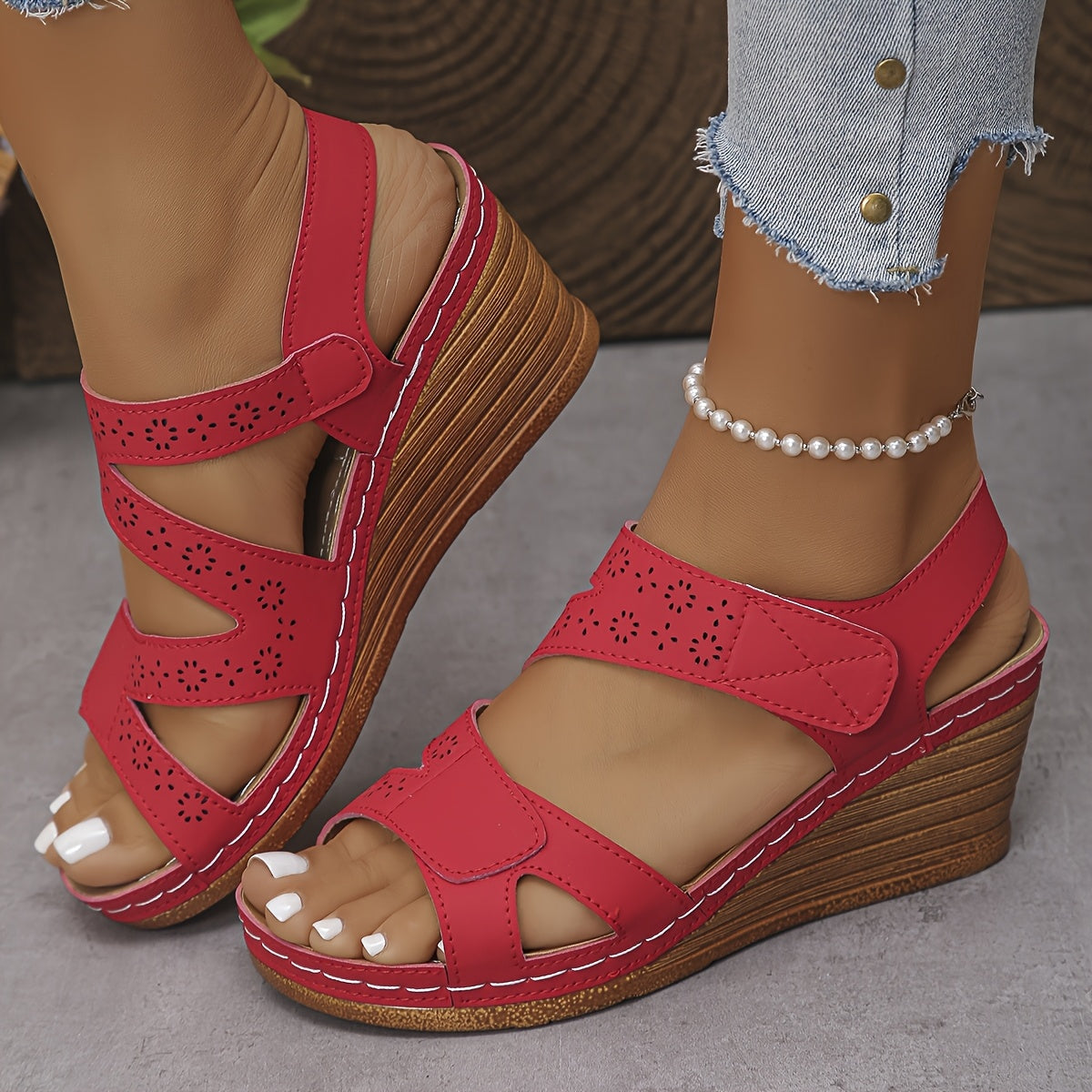 Harper | Cushioned Wedge Sandals