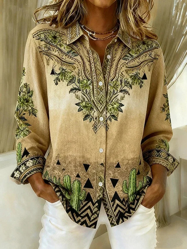 Sierra | Vintage Western Floral Blouse
