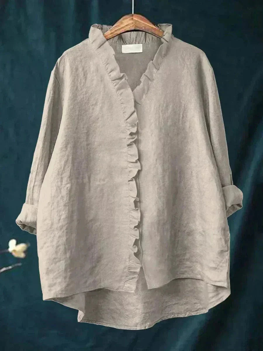 Annette | Ruffle Trim Blouse