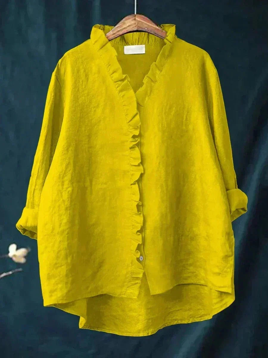 Annette | Ruffle Trim Blouse