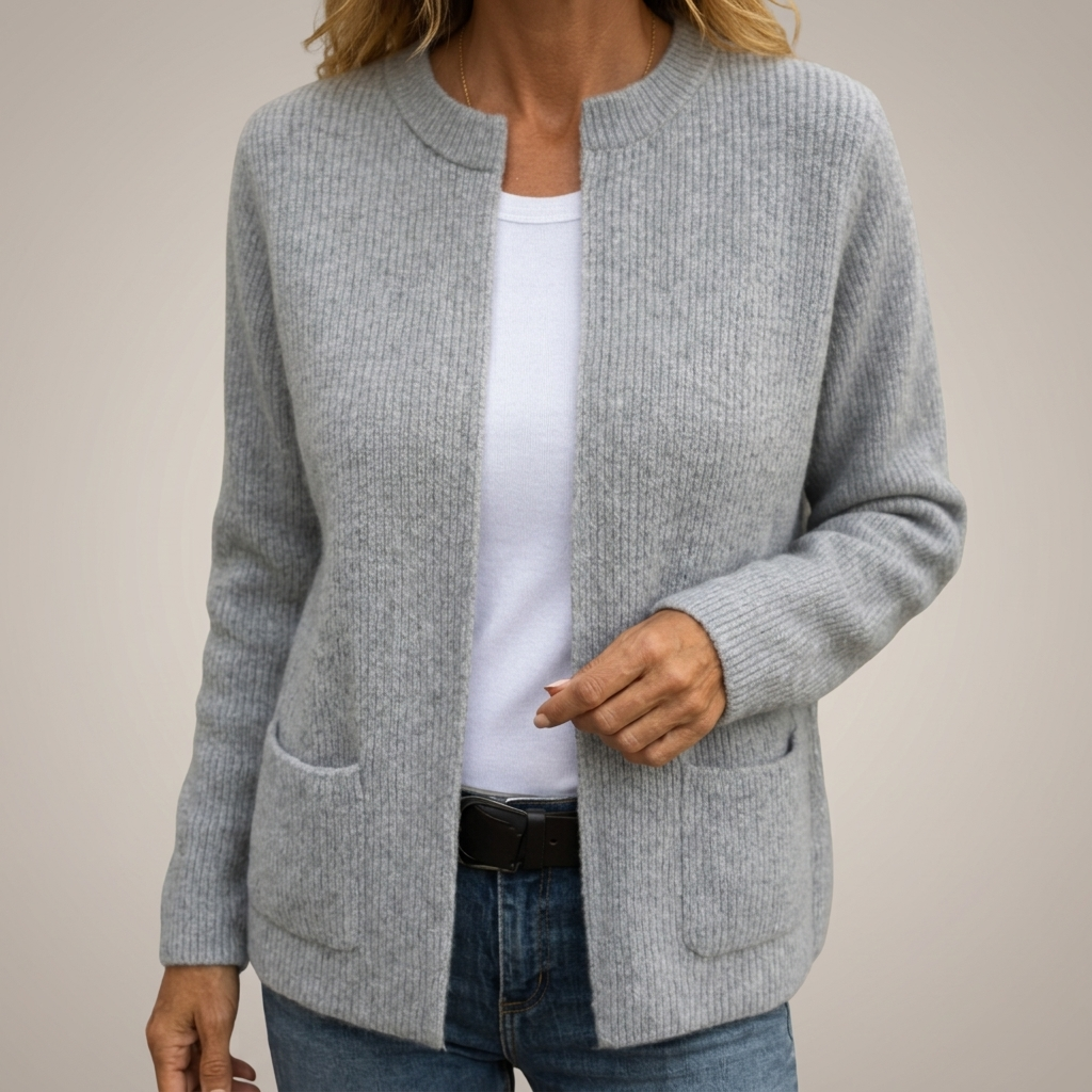 Colette | Warm Knit Zip Gilet with Pockets