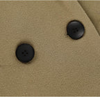 Women's Notch Lapel Longline Coat with Side Pockets