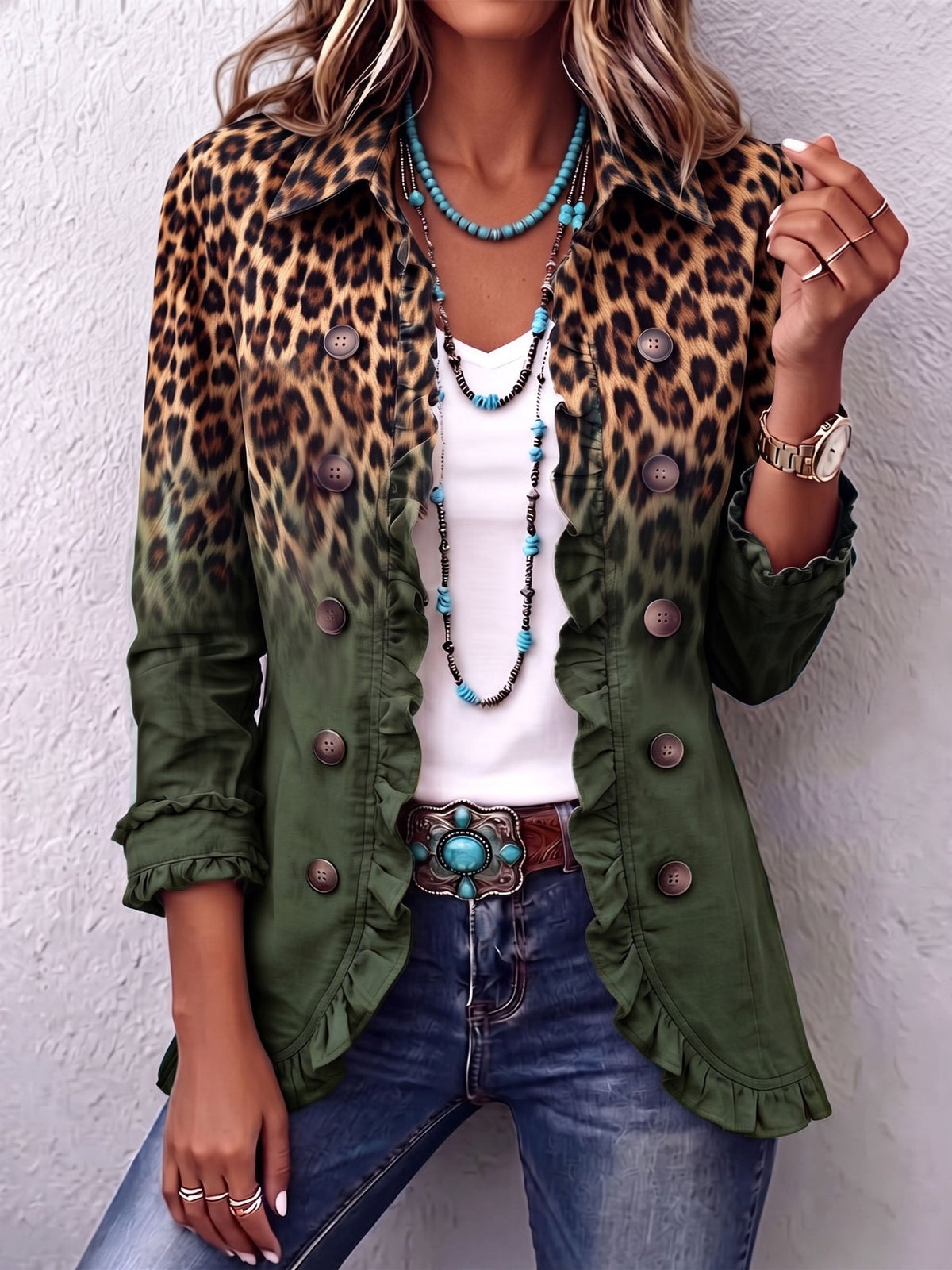 Sloane | Leopard Print Blazer