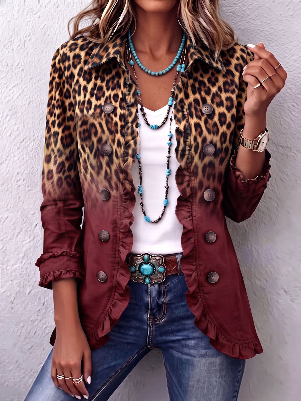 Sloane | Leopard Print Blazer