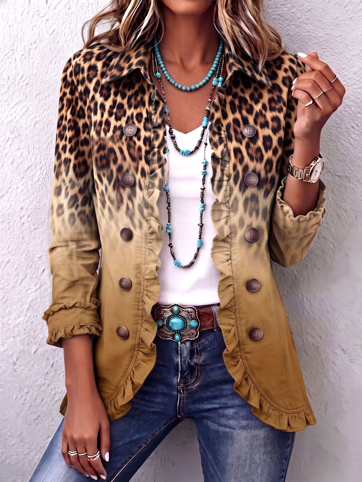 Sloane | Leopard Print Blazer