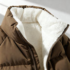 Women's Hooded Puffer Jacket with Fleece Lining