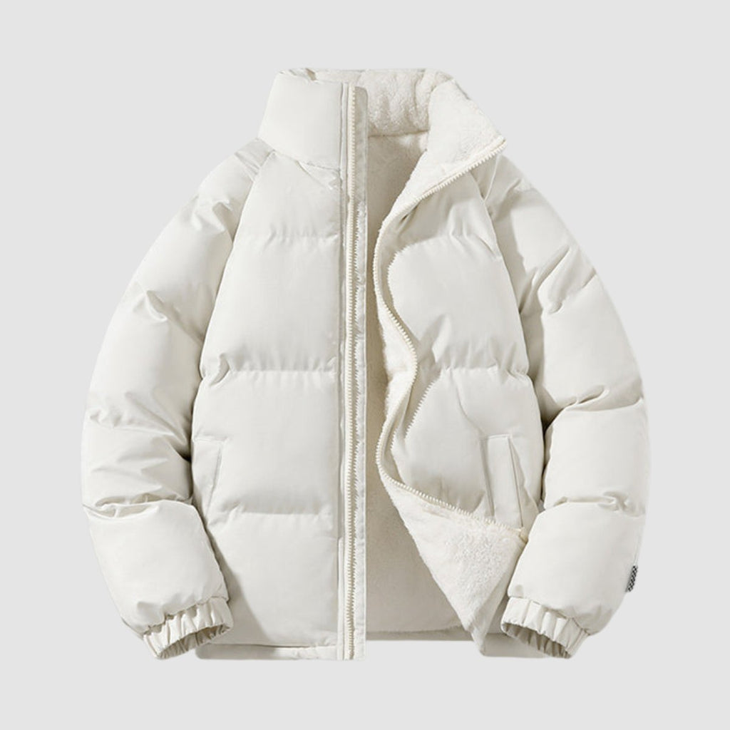 Women's Hooded Puffer Jacket with Fleece Lining