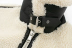 Women's Oversized Teddy Jacket with Contrast Trim